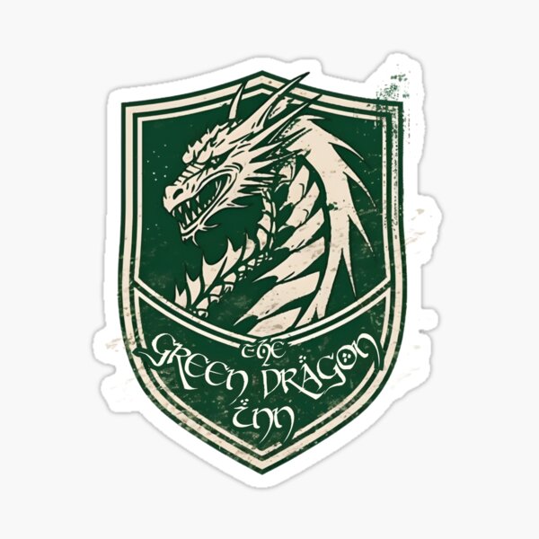 Item preview, The Green Dragon Inn - Shield Logo - Fantasy designed and sold by Fenay Designs.