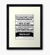 This Is Me Lyrics - The Greatest Showman Framed Print