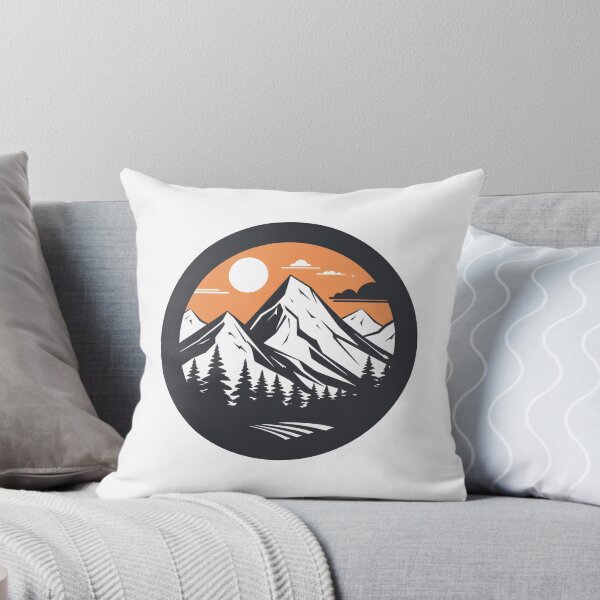 Artikelvorschau, Cartoon-Firewatch-inspirierte Berge-Illustration entworfen und verkauft von JustyDesigns.
