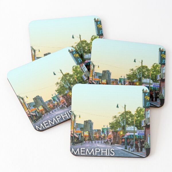Item preview, Beale Street, Memphis, Tennessee, USA, Travel Print, Sunset designed and sold by summattodraw.