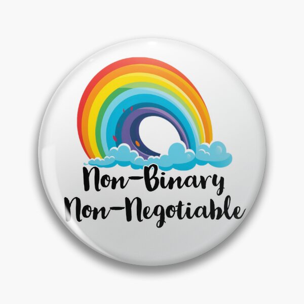 Item preview, LGBTQIA Rainbow Pride - "Non-Binary, Non-Negotiable" designed and sold by SADStyleDesigns.