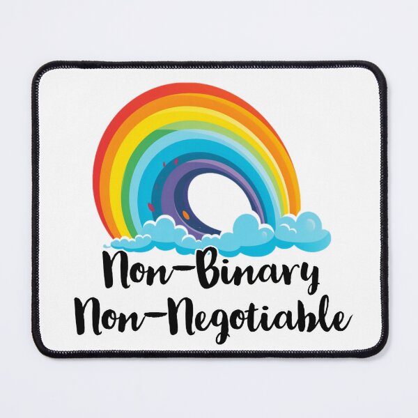 Item preview, LGBTQIA Rainbow Pride - "Non-Binary, Non-Negotiable" designed and sold by SADStyleDesigns.