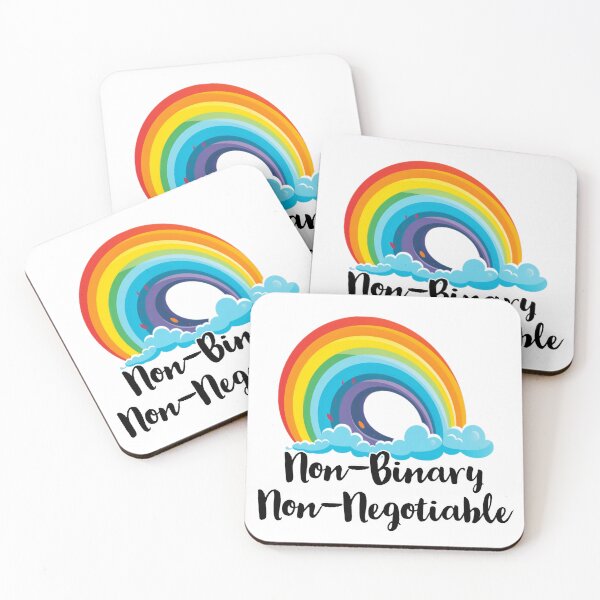 Item preview, LGBTQIA Rainbow Pride - "Non-Binary, Non-Negotiable" designed and sold by SADStyleDesigns.