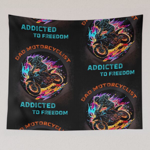 Item preview, motorcyclist dad, addicted to freedom, Best dad, for dad, dad, for motorcyclists, happy dads day, for dad, the best dad in the world designed and sold by PRYMULLART.