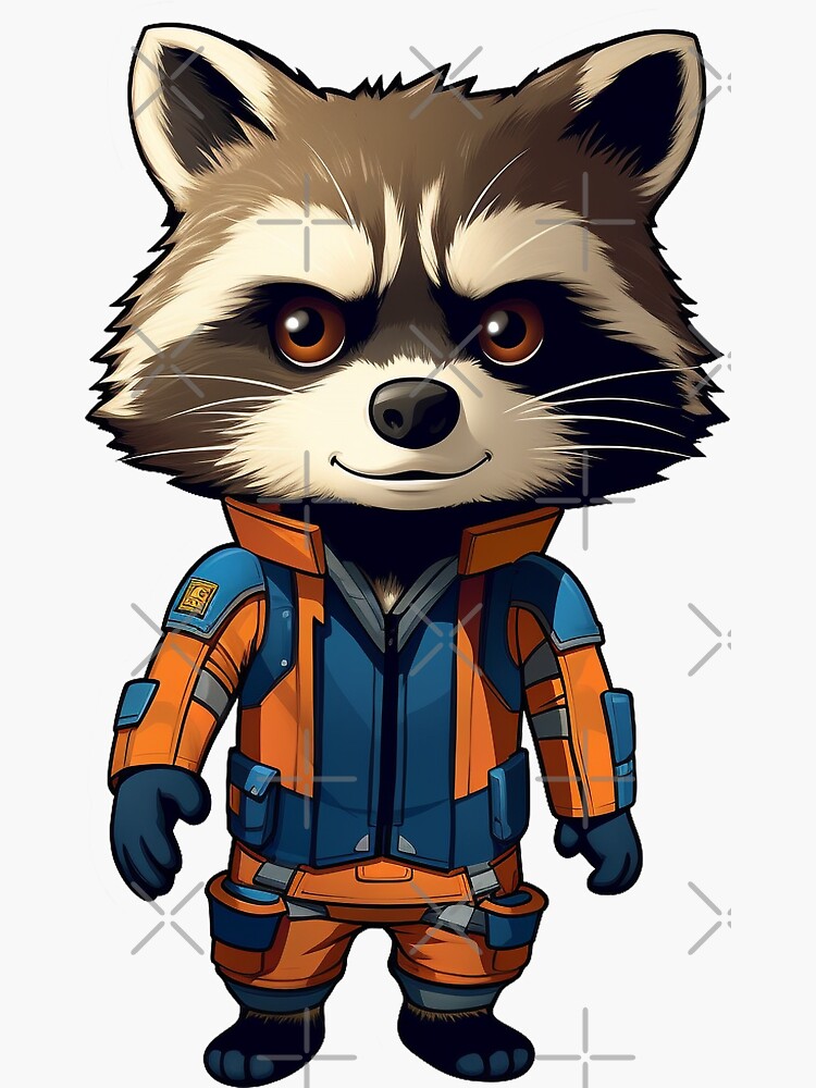 Bebé Rocket Raccoon cuteAF | Pegatina