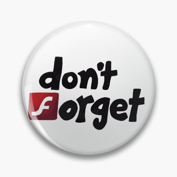 Item preview, Don't Forget - Flash Player Games - Internet Nostalgia Sticker - Y2K Nostalgia designed and sold by TurmericDesignC.