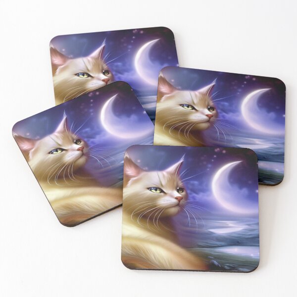 Item preview, cat and moon,cat meditate designed and sold by GLORY-LIFE.