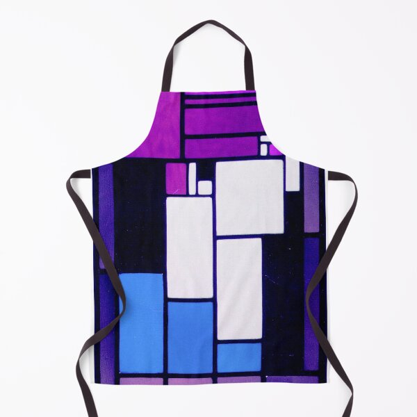 Item preview, Dynamic Colorblock Composition Blue and Purple by Doesburg 1917 designed and sold by PureVintageLove.