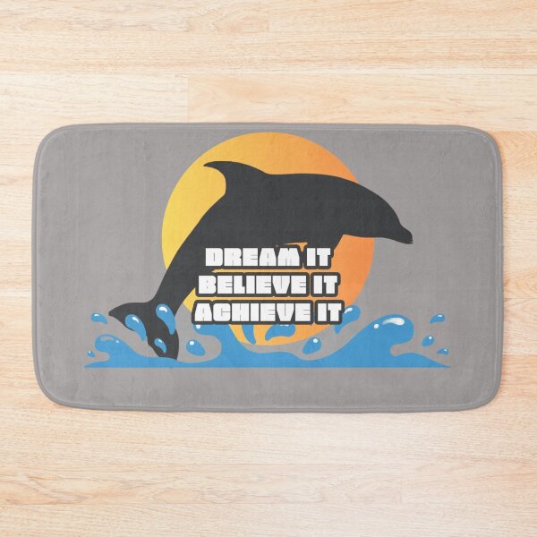 Item preview, Dream It Believe It Achieve It, Positive Dolphin Saying Print / Motivational Design designed and sold by TGAL2.