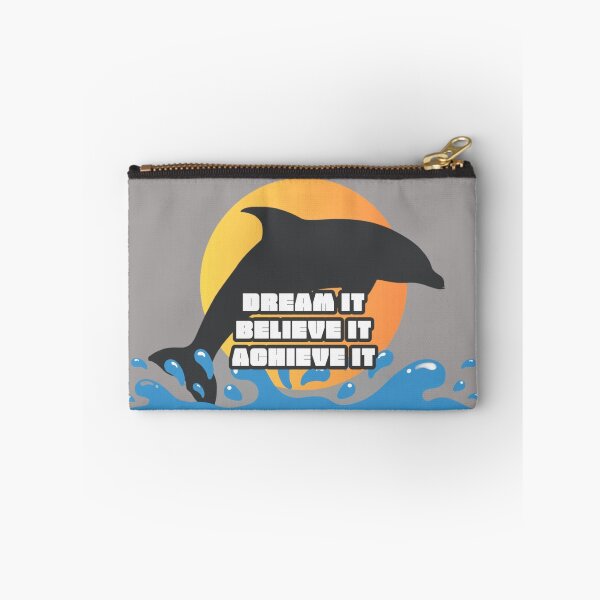Item preview, Dream It Believe It Achieve It, Positive Dolphin Saying Print / Motivational Design designed and sold by TGAL2.