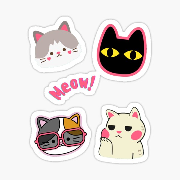 Silly Cat Stickers for Sale