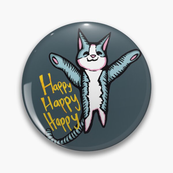 Item preview, Happy Happy Happy Cat - Ironic Internet Meme - Funny Sticker designed and sold by TurmericDesignC.