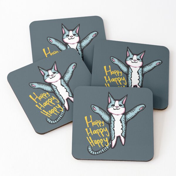 Item preview, Happy Happy Happy Cat - Ironic Internet Meme - Funny Sticker designed and sold by TurmericDesignC.