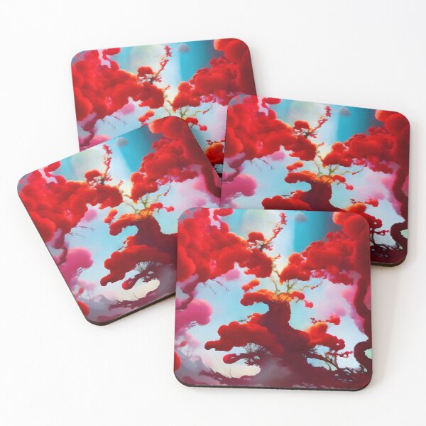 Item preview, Abstract red trees designed and sold by rolffimages.