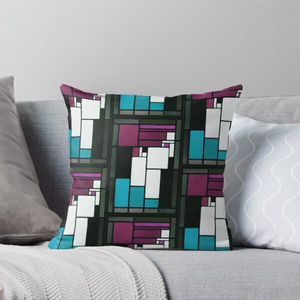 Item preview, Teal & Magenta Harmony: Colorblock Art by Theo van Doesburg designed and sold by PureVintageLove.