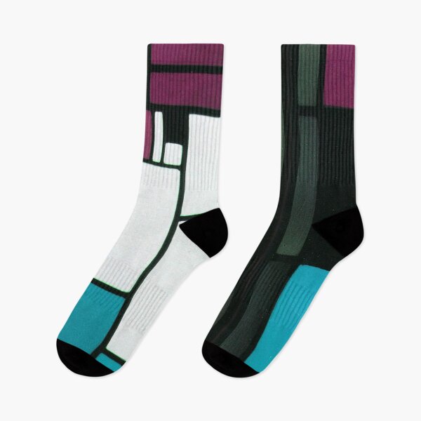 Item preview, Teal & Magenta Harmony: Colorblock Art by Theo van Doesburg designed and sold by PureVintageLove.