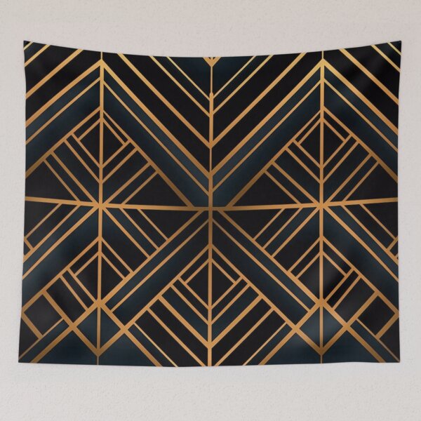 Item preview, Contemporary Sophistication: Elegant Black and Gold Pattern designed and sold by SweetWhiskers.