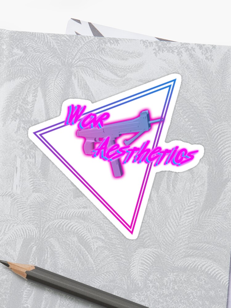 War Aesthetics Logo Sticker By Waraesthetics Redbubble