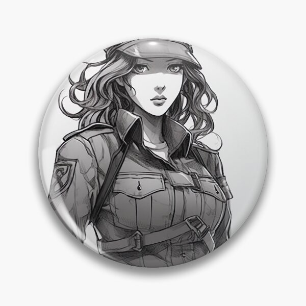 Item preview, Fearless Manga Female Soldier - Determination and Courage designed and sold by Neuronexia.
