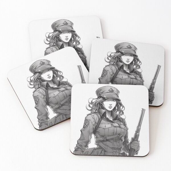 Item preview, Fearless Manga Female Soldier - Determination and Courage designed and sold by Neuronexia.