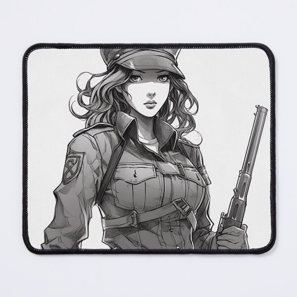 Item preview, Fearless Manga Female Soldier - Determination and Courage designed and sold by Neuronexia.