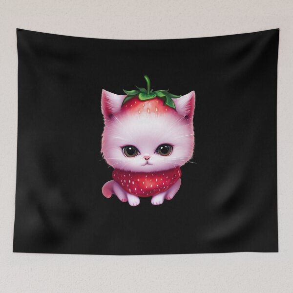 Item preview, Cute Strawberry Cat designed and sold by OliversCat.