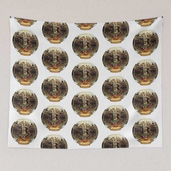 Item preview, Futuristic Vision: Bitcoin Technology Logo on a Crystal Ball designed and sold by Jhuvel.