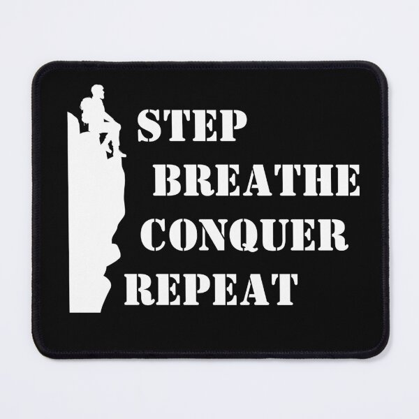 Item preview, Step. Breathe. Conquer. Repeat - Inspirational Hiking Quote designed and sold by Heartee.