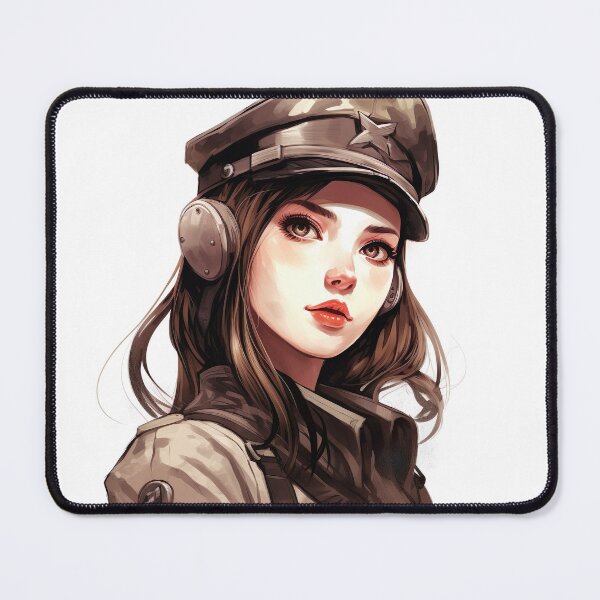 Artikelvorschau, Manga Female Lieutenant Soldier - Military Bravery entworfen und verkauft von Neuronexia.