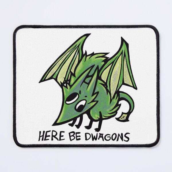 Item preview, Here be Dragons - Worm on a String - Y2K Nostalgia designed and sold by TurmericDesignC.