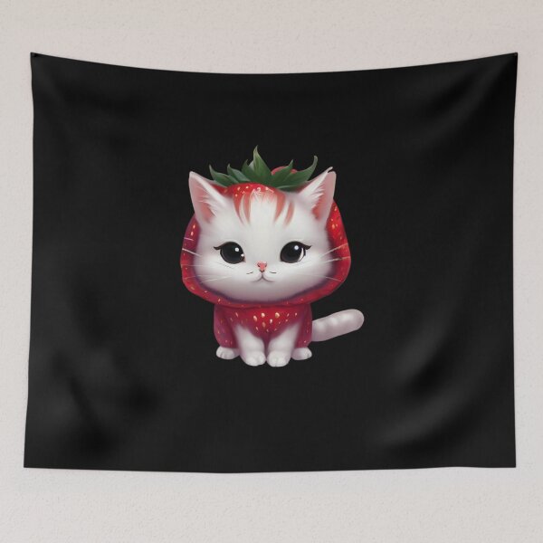 Item preview, Cute Strawberry Cat designed and sold by OliversCat.