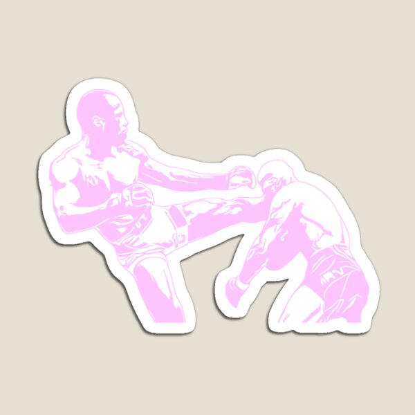 Item preview, Leon Edwards Vs Kamaru Usman pink sticker designed and sold by ChampionThreads.