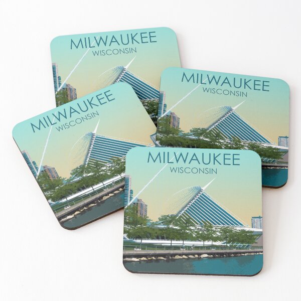Item preview, Milwaukee, Wisconsin, Art Museum, USA, Travel Print designed and sold by summattodraw.