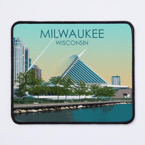 Item preview, Milwaukee, Wisconsin, Art Museum, USA, Travel Print designed and sold by summattodraw.