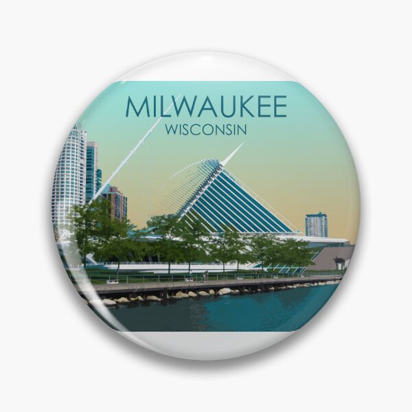 Item preview, Milwaukee, Wisconsin, Art Museum, USA, Travel Print designed and sold by summattodraw.