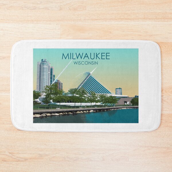 Item preview, Milwaukee, Wisconsin, Art Museum, USA, Travel Print designed and sold by summattodraw.