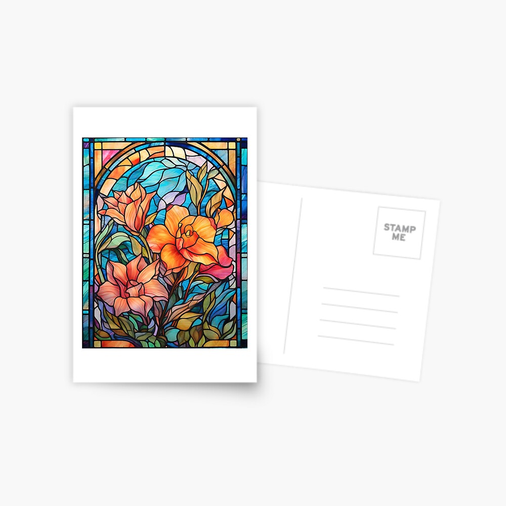 Flower Stained Glass Design Art Board Print for Sale by Juliascutecornr