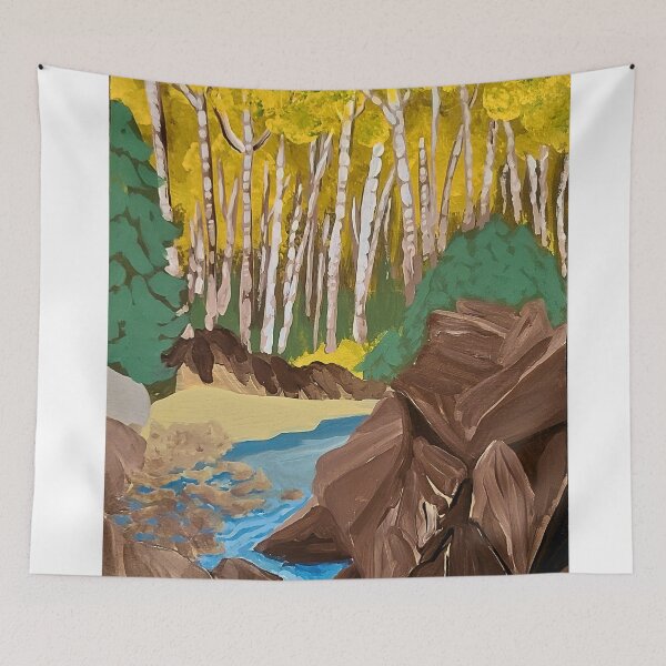 Item preview, Birch Trees Acrylic Painting designed and sold by BethanyLoraine.