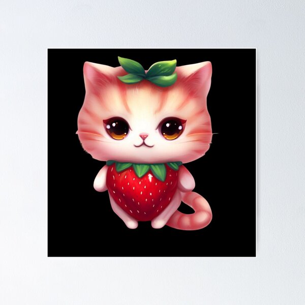 Item preview, Cute Strawberry Cat designed and sold by OliversCat.