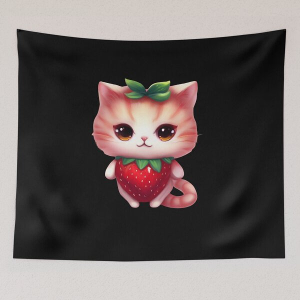 Item preview, Cute Strawberry Cat designed and sold by OliversCat.
