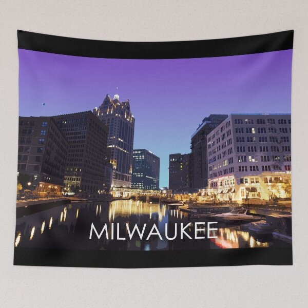 Item preview, Milwaukee, Wisconsin, River, USA, Travel Print designed and sold by summattodraw.
