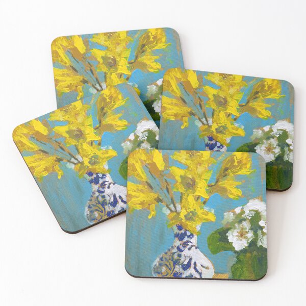 Item preview, Daffodils in Delft Vase designed and sold by AMOpainting.