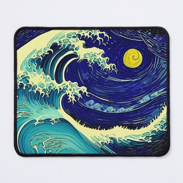 Item preview, Wave Off Kanagawa in Vincent Van Gogh Style designed and sold by allhistory.