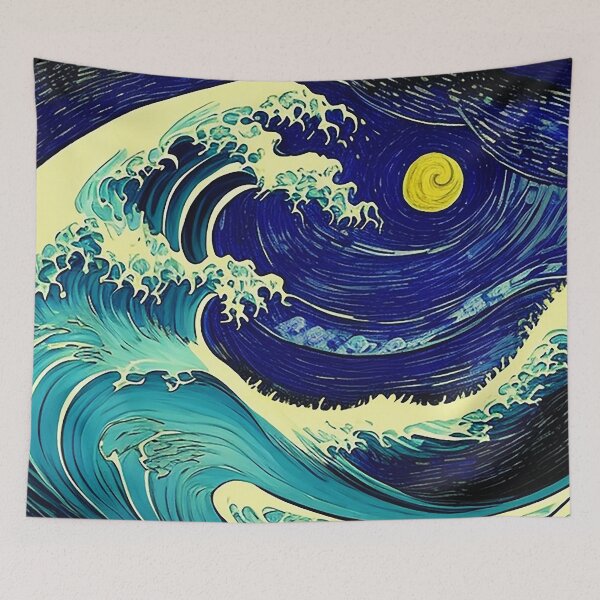 Item preview, Wave Off Kanagawa in Vincent Van Gogh Style designed and sold by allhistory.