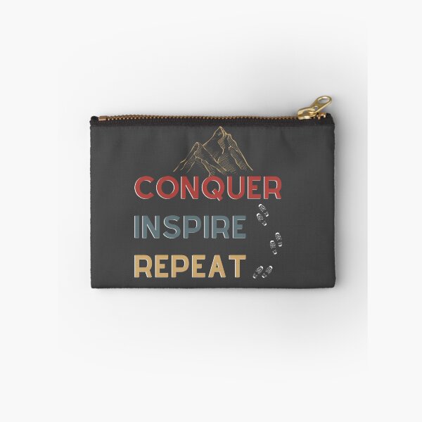 Item preview, Conquer Inspire Repeat - Inspirational Hiking Quote designed and sold by Heartee.