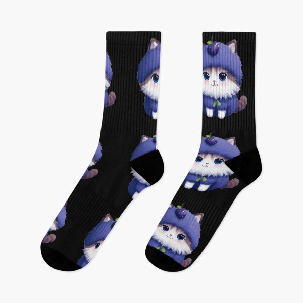 Item preview, Cute Cat Dressed As A Blueberry designed and sold by OliversCat.