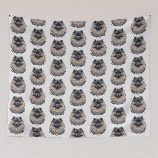 Item preview, Keeshond Spitz Pixel Portrait in 2D - Pixel Dog Art designed and sold by Woof-n-Wear.