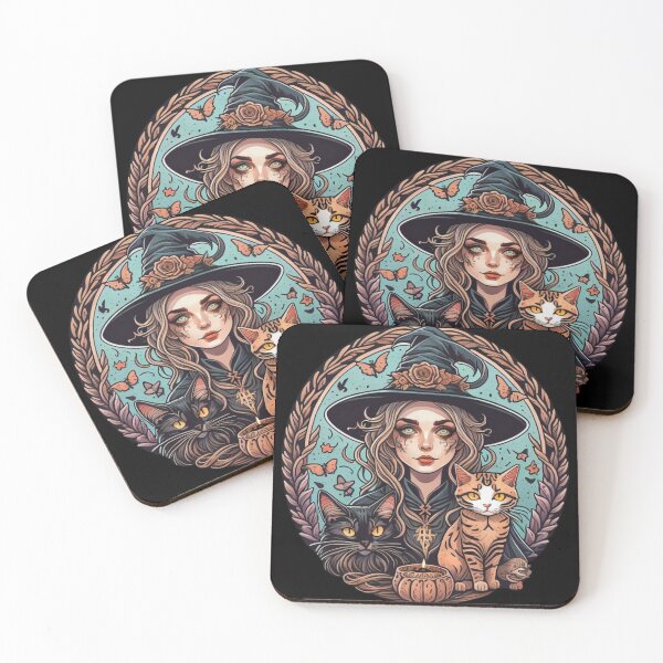 Item preview, A Witch and her Cats designed and sold by Simply-Cryptic.