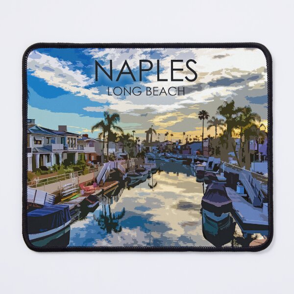 Item preview, Naples Island, Canal, Long Beach, California, USA, Travel Print designed and sold by summattodraw.