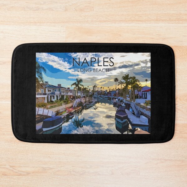 Item preview, Naples Island, Canal, Long Beach, California, USA, Travel Print designed and sold by summattodraw.